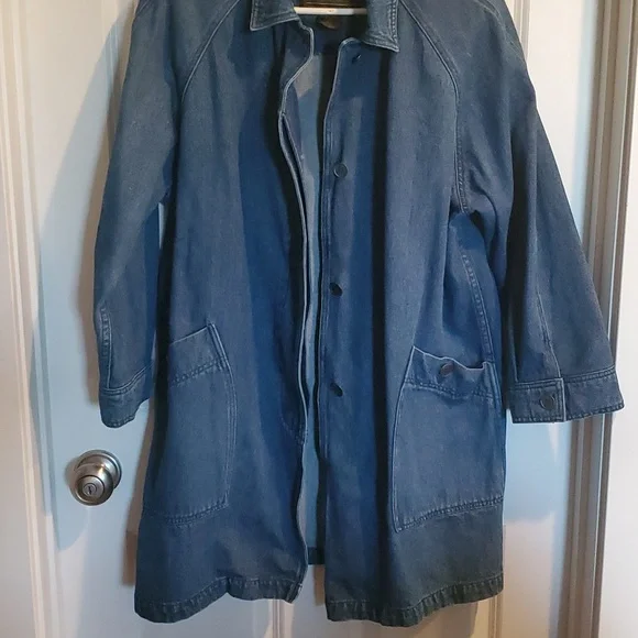 Vintage Eddie Bauer denim chore coat barn jacket large - Picture 2 of 7